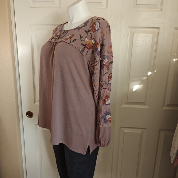 Grace & Lace boho floral long sleeve top sz XL - Picture 3 of 9